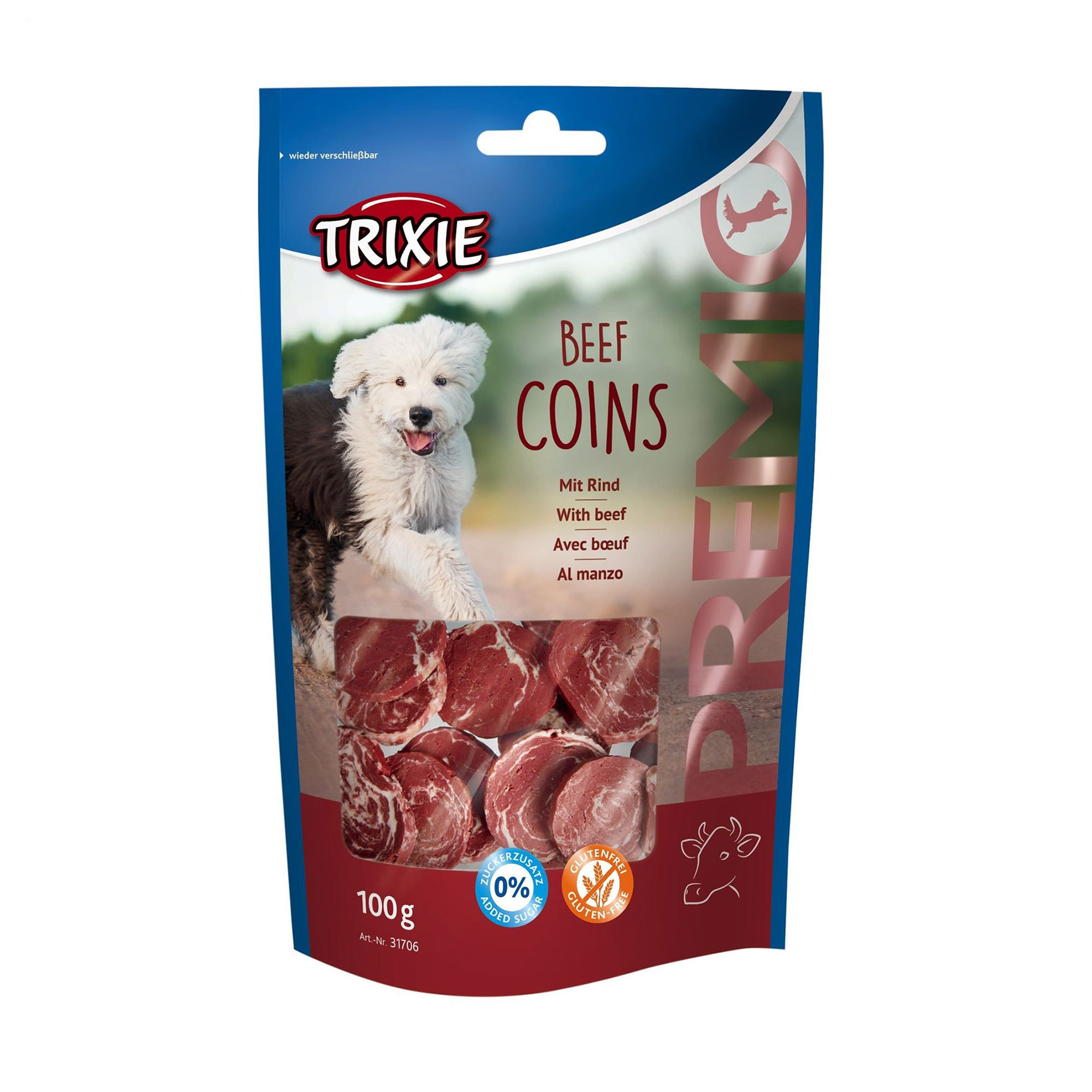 Ласощі для собак Trixie Beef Coins з яловичиною, 100 г